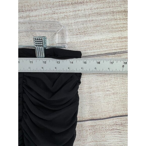 BHLDN Anthropologie Strapless Ruched Bodycon Midi Dress Women's‎ Small Black NEW - Picture 11 of 12